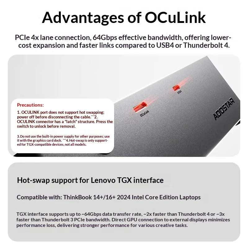 AOOSTAR AG01 AG02 EGPU 도킹 스테이션 - Oculink Egpu Dock Graphics Card 리뷰 및 가격